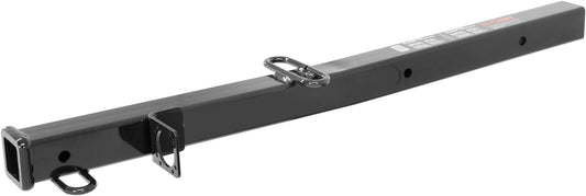 Durable Carbon Steel Hitch Receiver Adapter - 2" Shank, Black Powder Coat Finish