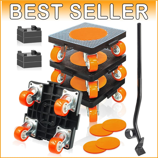 Durable Furniture Dolly Set with 16 Wheels - Ideal for Sofa, Piano, and More
