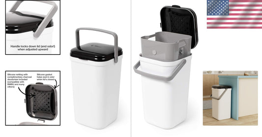 Weekly Waste Management: 3-Gallon Litter Disposal Can with 10 Bags Included