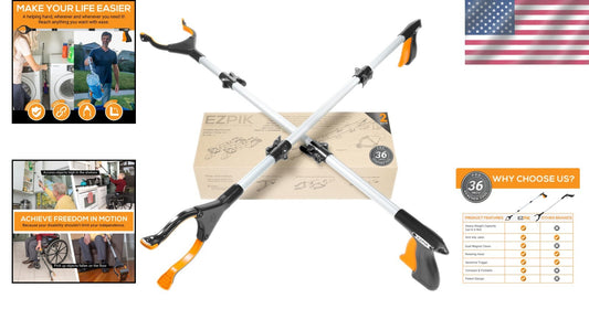 36" Rotating Grabber Tool for Disabled – Effortless Litter Picker & Mobility Aid