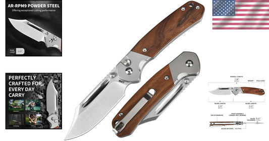 High-Performance Bowie Pyrite Knife - 3.15'' Clip Point Blade for Hunters