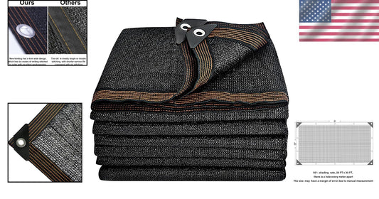 50% Shade Rate 20x30 FT Tarp - Durable Outdoor Fabric for Gardens & Greenhouses