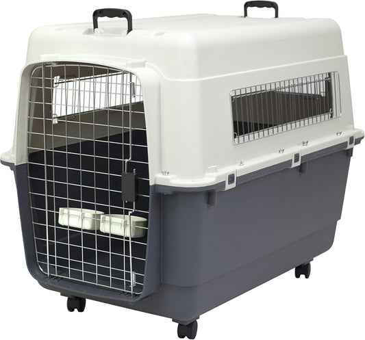 Spacious 39.5 Inch XXL Plastic Dog Crate with Easy Assembly & Transport