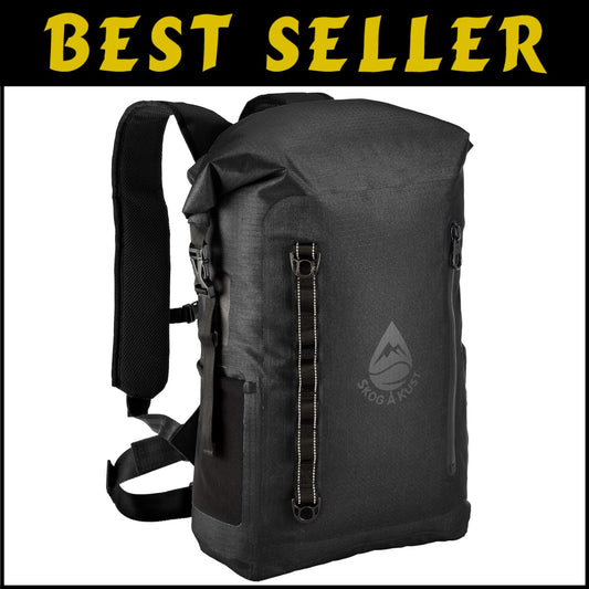 Adventure-Ready 35L Nylon Waterproof Backpack with Airtight Front Pocket