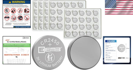 100-Pack 3V Lithium Coin Batteries - Leak-Proof & Long-Lasting Power Solution