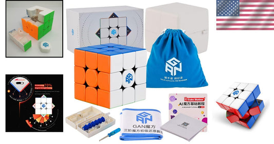 GAN 11M Pro 3x3 Magnetic Speed Cube – Ultimate Adjustable Puzzle (Frosted)