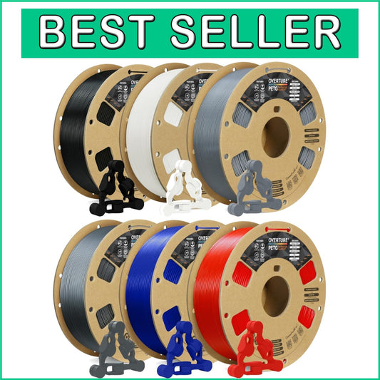 1.75mm 6kg PETG Filament Pack - Extensive Color Selection for All 3D Printers