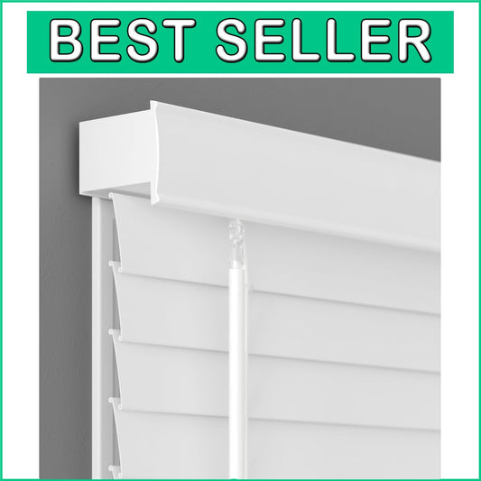 35" W x 64" L Cordless Fake Wood Blinds - Elegant Privacy with UV Protection