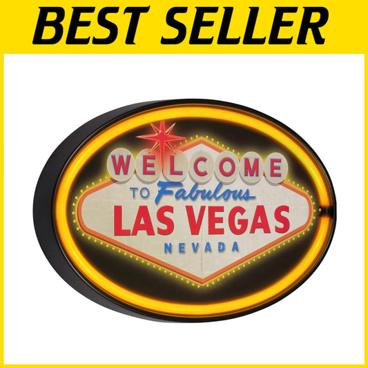 Vintage Las Vegas LED Neon Sign - Retro Wall Decor for Home Bars & Game Rooms