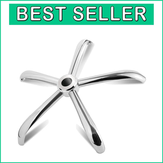 28 Inch Heavy Duty Office Chair Base Replacement - Universal Metal Leg Silver