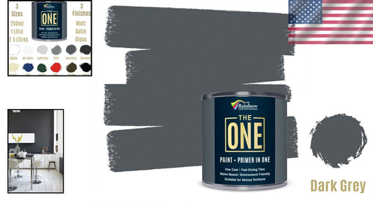 All-In-One Durable Paint & Primer in Gloss Dark Grey 2.5L - Effortless Finish