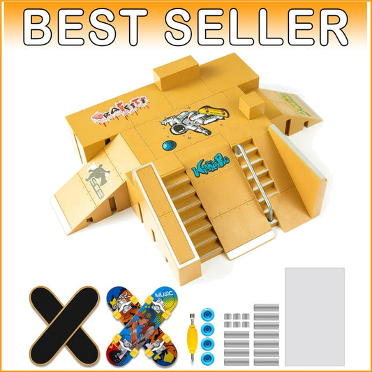 Customizable Fingerboard Skatepark with 8 Ramps & 4 Boards - Perfect Gift