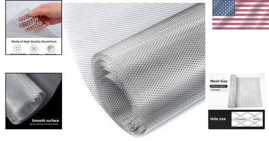 Universal Aluminum Alloy Car Grill Mesh - 6x12mm Rhombic Insert, DIY Friendly