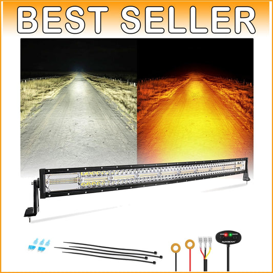 Durable 42 Inch Curved LED Light Bar - 6 Lighting Modes for Pickup Trucks & SUVs