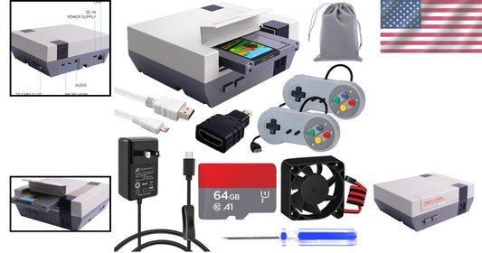 RETROFLAG NESPi 4 Case Kit for Raspberry Pi 4 - Includes SSD, HDMI, Controllers