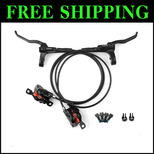 Complete Shimano MT200 Hydraulic Disc Brake Set with Resin Pads for Easy Upgrade