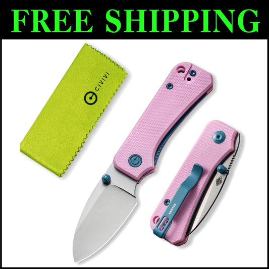 EDC Compact Folding Knife - 2.34" Nitro-V Blade, G10 Handle & Titanium Opener