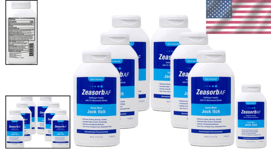 6-Pack Antifungal Treatment Powder for Jock Itch - Gentle and Effective