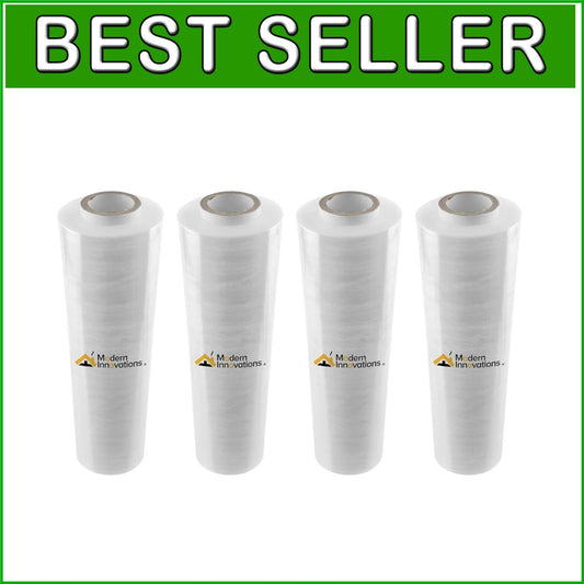 15 Inch Clear Furniture Wrap - 4 Rolls, Perfect for Moving and Securing Goods