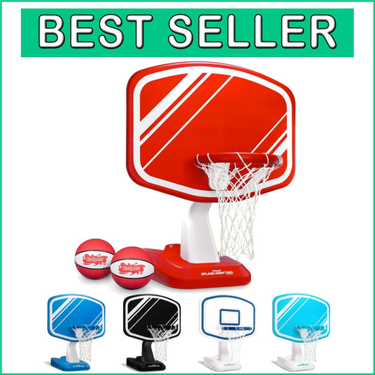 All-in-One Splash Hoop PRO: Pool Basketball Setup with Balls & Pump Included