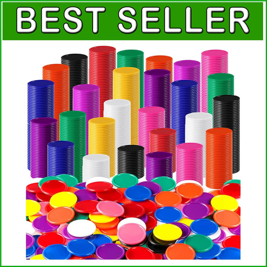 Bulk 2000 Count Plastic Bingo Chips - Colorful Learning Counters for Kids