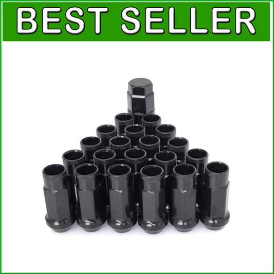 Corrosion-Resistant Black Forged Wheel Nuts M12x1.5 – 22 Piece Auto Accessory