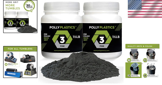 500 Grit Rock Tumbler Media Refill - Pre-Polish Stage 3 for Beautiful Gemstones