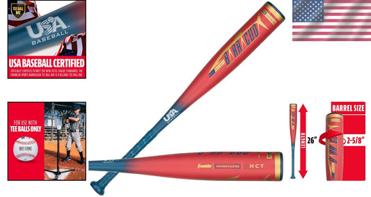 Youth Teeball Bat - 26" Barracuda Aluminum - USA Baseball Certified - -13 Drop