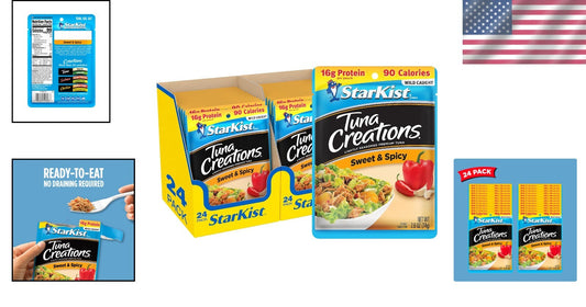 Bulk Sweet & Spicy Tuna Pouches – 2.6 Oz, 24 Packs for Convenient Snacking