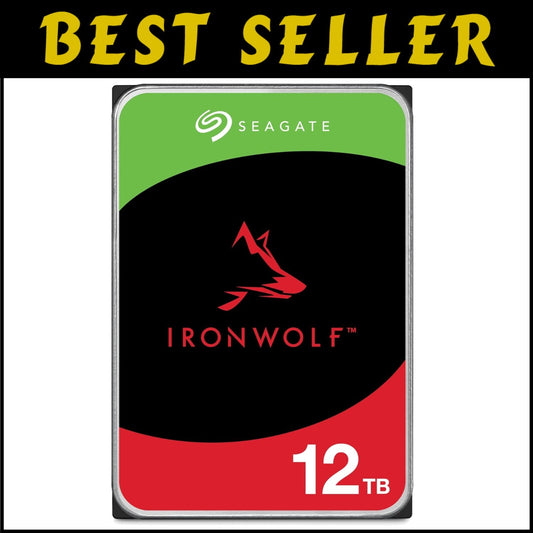Reliable 12TB IronWolf HDD for RAID Network Storage - 5-Year Warranty Included