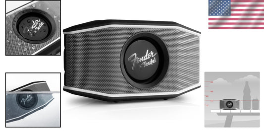 Fender x ROCKSTER GO 2 Waterproof Bluetooth Speaker - 28H Battery for Adventure