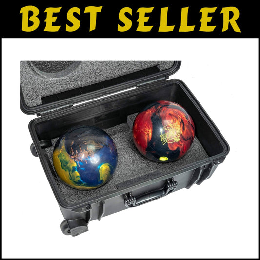 Wheeled Travel Bowling Ball Case with Custom Foam Insert for Maximum Protection