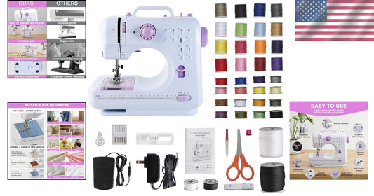 Beginner-Friendly Mini Sewing Machine with Foot Pedal & Stylish Design for Kids