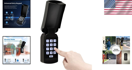 Universal Keyless Entry Keypad with Wired and Wireless Modes for Gates & Doors