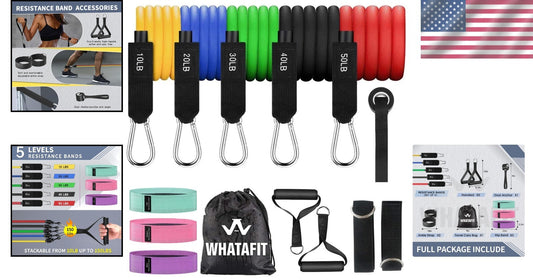 Non-Slip Resistance Bands with Handles - Portable Fitness Set for All Levels
