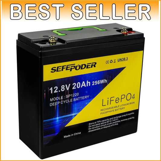 Compact 12V 20Ah LiFePO4 Lithium Battery - Reliable Power for Fish Finders & RVs