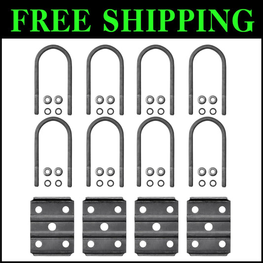 Alloy Steel U Bolt Kit for 5,200-7,000 lb Trailers - Easy Install 2 Pack