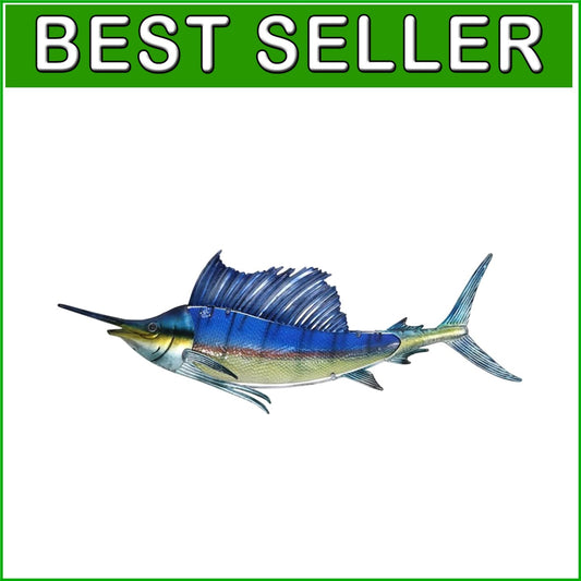 Stunning 36 Inch Sailfish Metal Wall Art - Perfect Gift for Fish Lovers