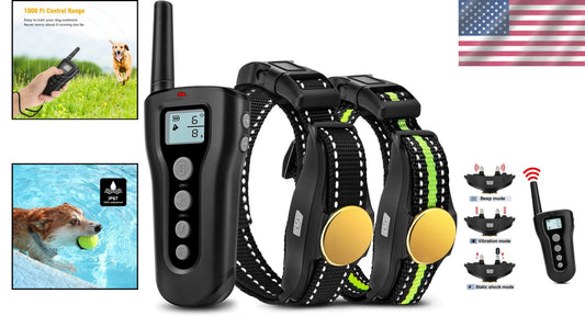 Adjustable Training Collar for Small to Large Dogs - Humane Shock & Vibration