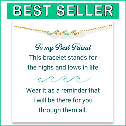 Elegant 925 Silver BFF Friendship Bracelet with 18K Gold - Perfect Gift