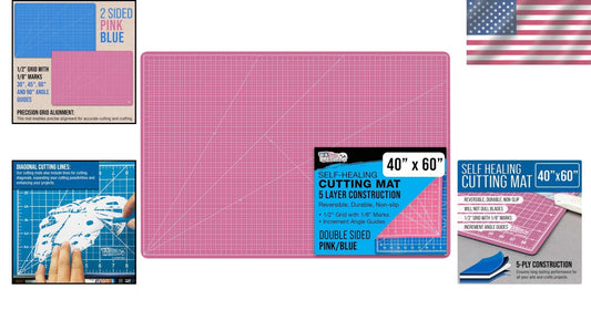 Durable Double-Sided Non-Slip 40" x 60" Mat for Sewing and Quilting Projects