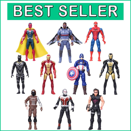 Exclusive Super Hero 10-Figure Set - 6.7-Inch PVC Action Figures for Collectors