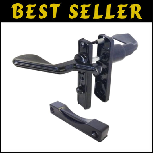 Durable Nylon Surface Mount Door Latch for Inswinging Doors - Black Finish