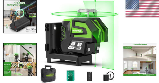 Professional Green Laser Level with Outdoor Mode & Type-C Rechargeable Battery