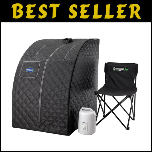 Detoxifying Portable Steam Sauna - Enhanced Comfort with Foldable Chair Included