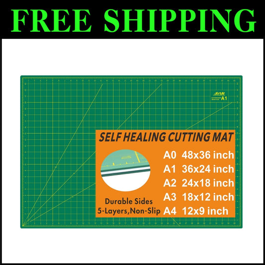 Versatile 24x36" Double-Sided Cutting Mat - Ideal for Sewing, Quilting & Crafts