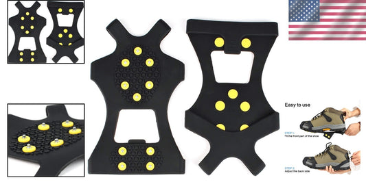 Durable Ice Grips Over Shoes – Slip-On Traction Cleats for Snow & Ice Activities