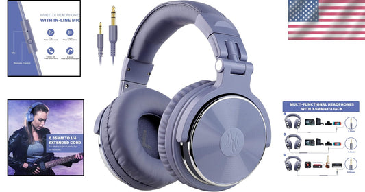 High-Fidelity Over-Ear DJ Headsets with Noise Isolation & Neodymium Drivers