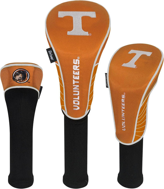 Durable NCAA Collegiate Golf Headcovers Set for Driver, Fairway & Hybrid Clubs