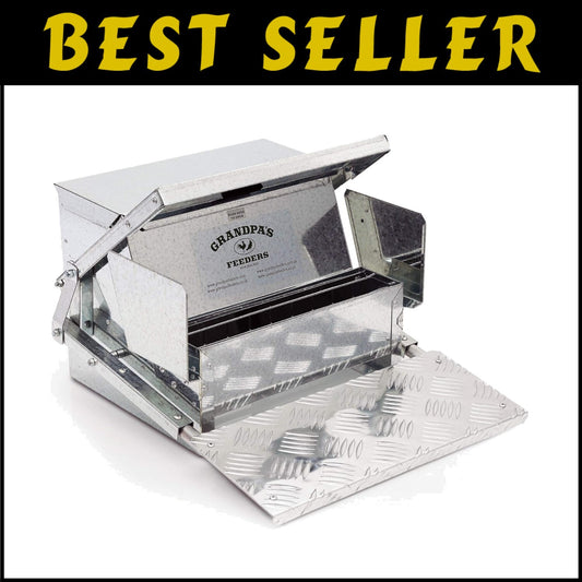Galvanized Steel Automatic Feeder - Reliable 10-Day Supply for Backyard Chickens